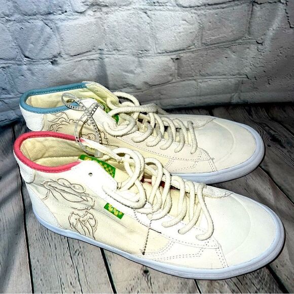 Vans Sesame‎ Street The Lizzie Embroidered Characters Mens Size 8.5 - Picture 1 of 6
